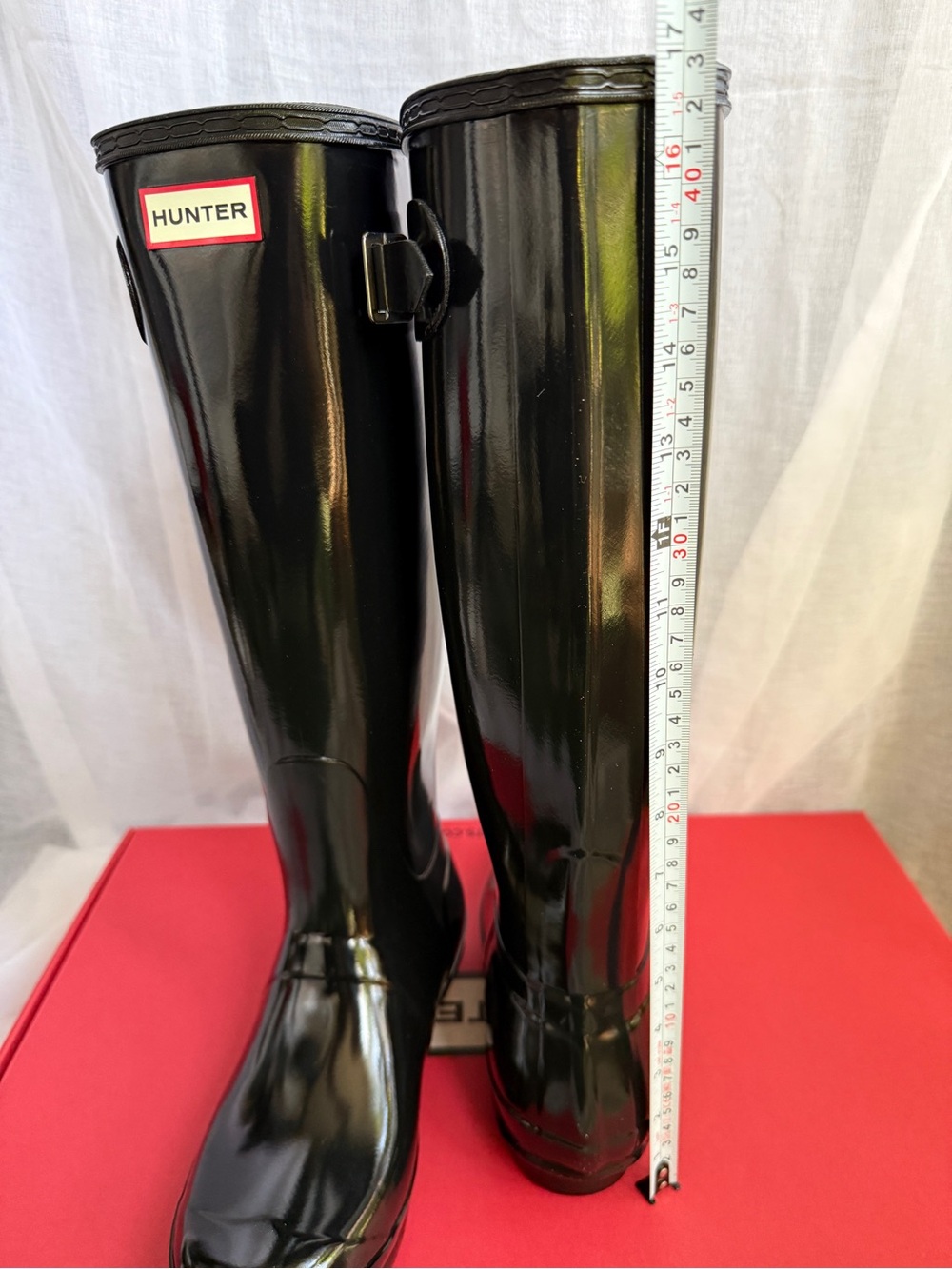 HUNTER Women’s Original Tall Gloss Rain Boots | US 8 | UK 6 | EU 39 ☔️🖤